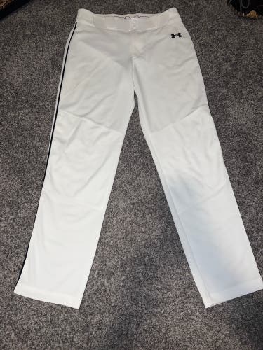 White New Large Under Armour Game Pants