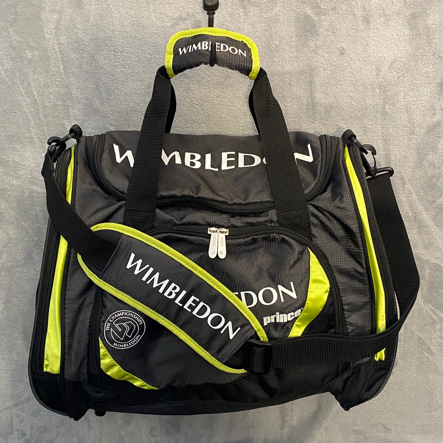 Wimbledon The Championships Official Black Tennis Sports Duffle Bag by Prince