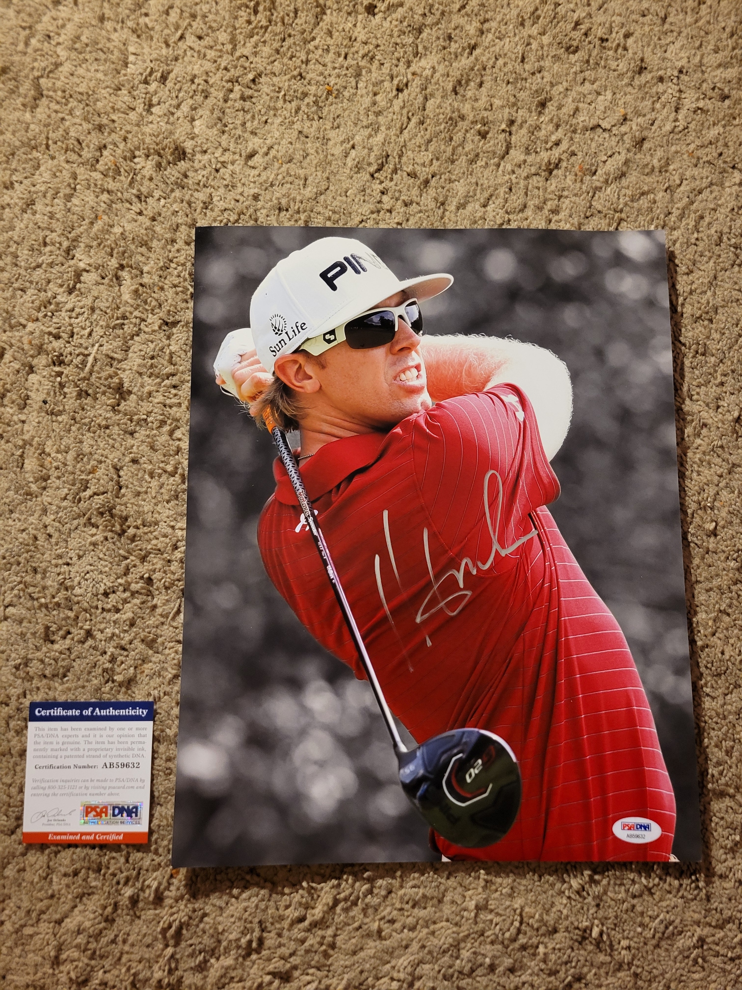 Hunter Mahan PGA Tour Autographed Photo