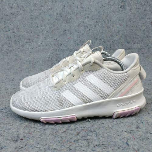 adidas Racer Tr 2.0 Girls Running Shoes Size 5 Trainers Off White Pink GZ8792