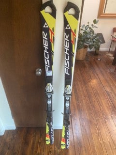 Used Fischer 158 cm Racing RC4 World Cup SL Skis With Bindings