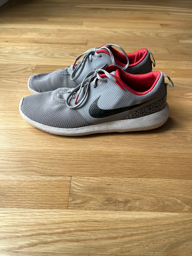 Nike Roshe G Golf Shoes Cement Gray Red - Size 11.5