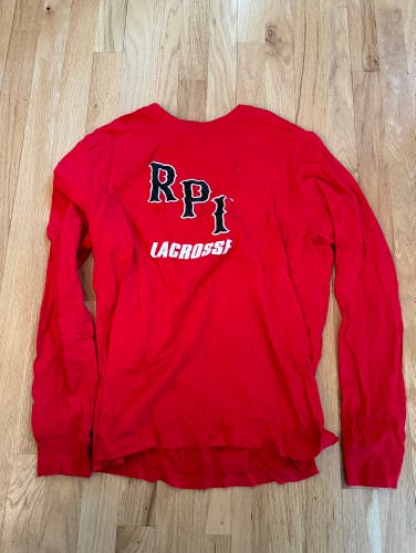Red RPI Lacrosse Long-Sleeve Shirt