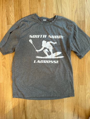 Grey South Shore Lacrosse Dry-Fit Shirt