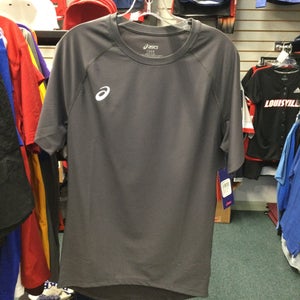 Gray New Large Men's Asics Compression 1/2 Sleeve