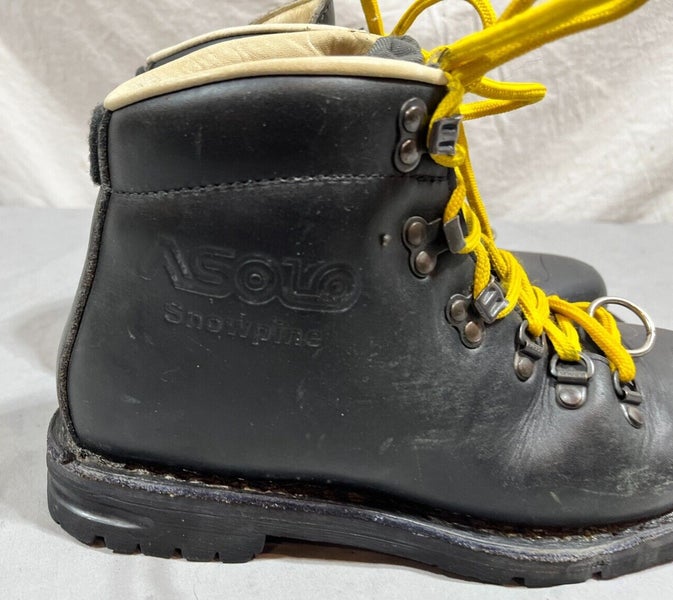 Asolo Snowpine 3 Pin 75mm Padded Black Leather Telemark Boots US