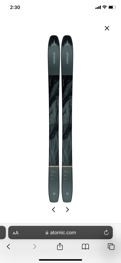 Atomic backland 117 191 free ride backcountry skis new in plastic