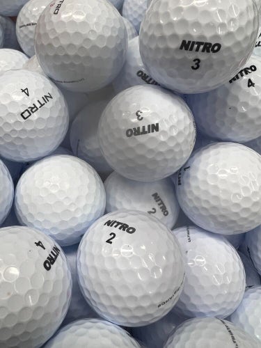 12 White Nitro Near Mint AAAA Used Golf Balls