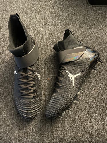 Nike Jordan Alpha Menace Elite 2 “Triple Black” RARE Football Cleats Size 14