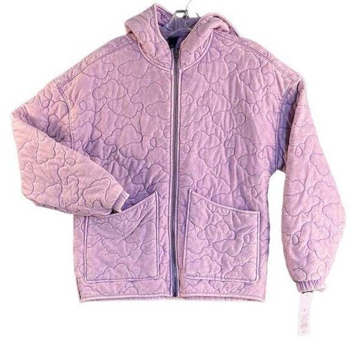 NWT Wild Fable Women’s Quilted Hooded Jacket Light Purple Size XS