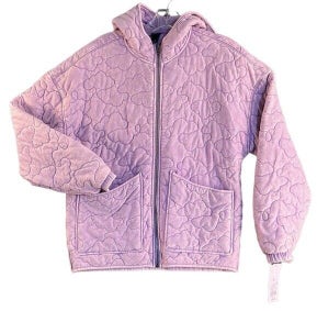 NWT Wild Fable Women’s Quilted Hooded Jacket Light Purple Size Medium