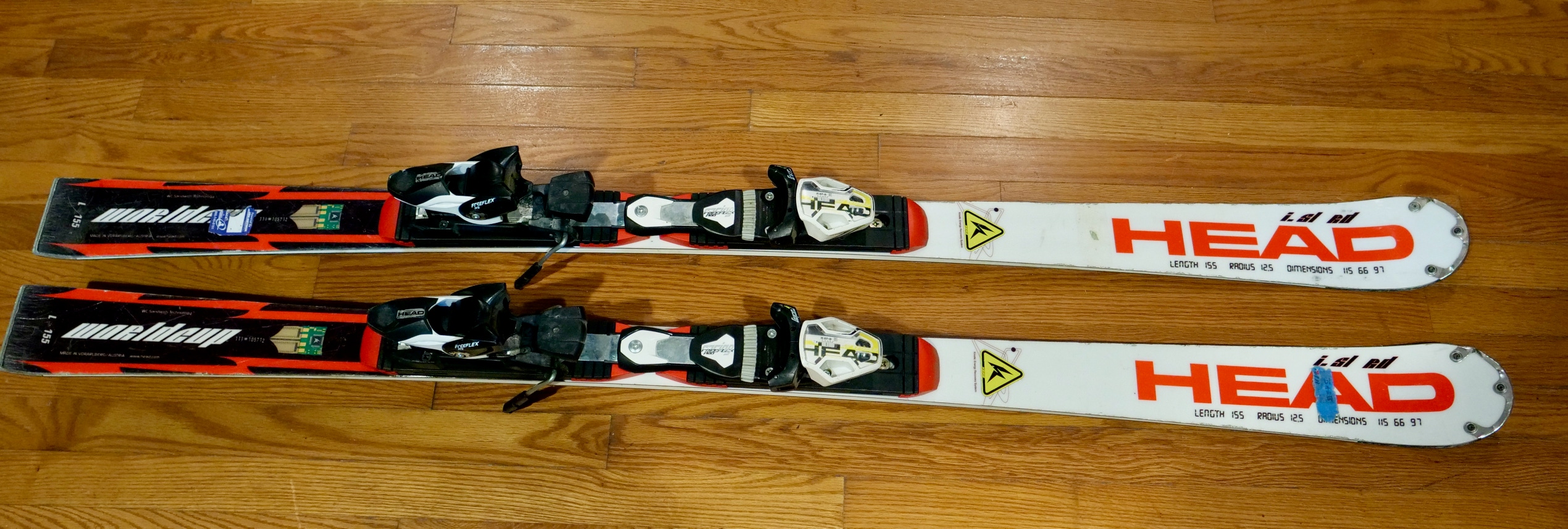HEAD 155 cm Racing i.SL RD Skis With Bindings Max Din 11 Used