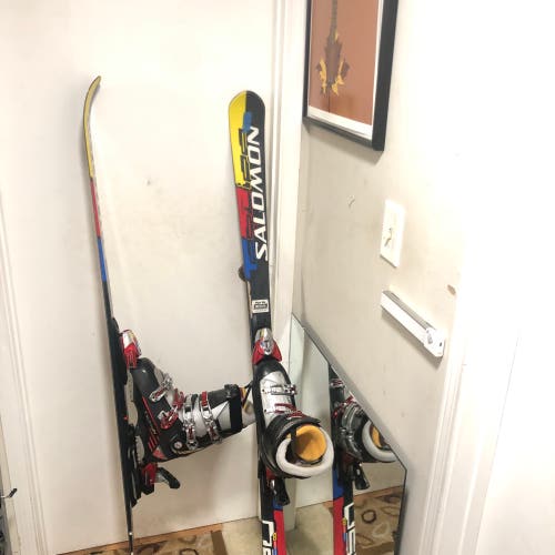 Salomon T2vrace Skis with Salomon Boots And   Bindings - 165 cm