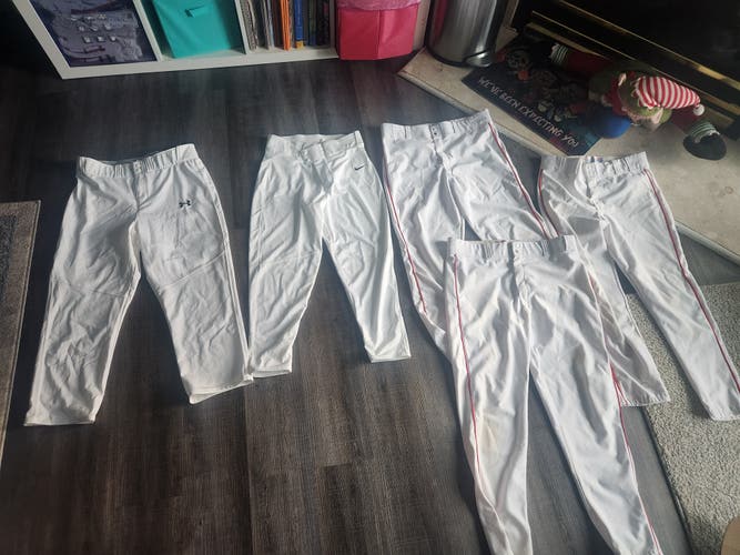 White Adult Men's Used Medium Nike Game Pants
