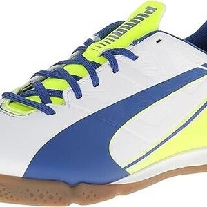 Puma Women's evoSpeed 4.3 Indoor Soccer Shoes White Blue - Size 9.5 - MSRP $60