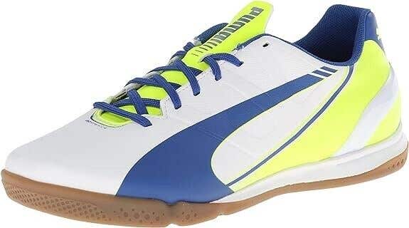 Puma Women's evoSpeed 4.3 Indoor Soccer Shoes White Blue - Size 9.5 - MSRP $60