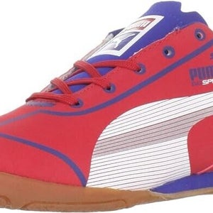 Puma Kids Evospeed Star JR Indoor Soccer Shoes Red Blue - Size 3.5 - MSRP $50