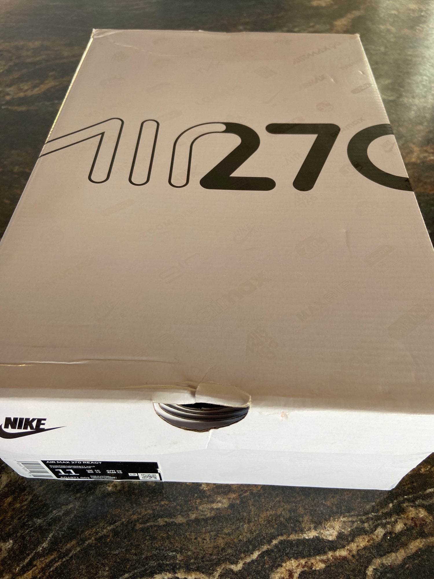 air max 270 shoe box
