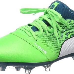 Puma ONE 18.2 FG Leather Soccer Cleats Green Navy - Size 7.5 - MSRP $250