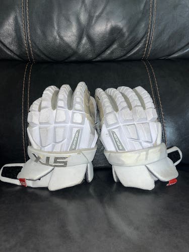 Used Player's STX Medium Surgeon RZR Lacrosse Gloves