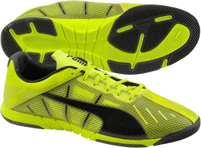 Puma Neon Lite 2.0 Indoor Soccer Shoes Sulphur Yellow - Size 11 - MSRP $80