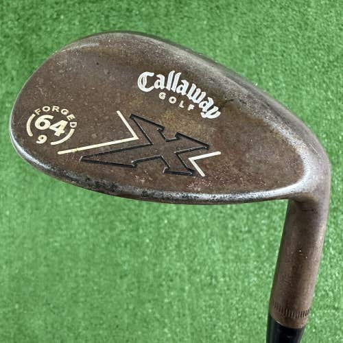 Callaway X Forged 64° Vintage Raw Finish Lob Wedge 9° Bounce Steel Wedge Flex