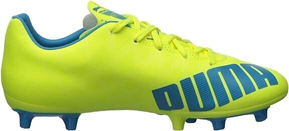 Puma JR Evospeed 5.4 FG Soccer Cleats Yellow Blue - Size 6 - MSRP $50