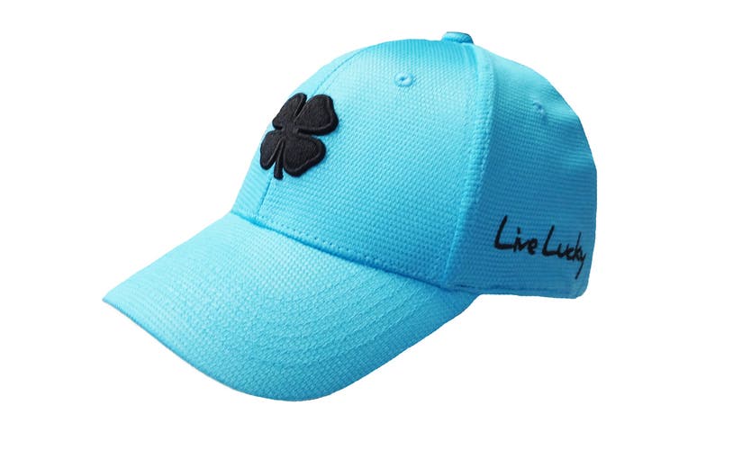 NEW Black Clover Pro Luck Ice Black/Turquoise S/M Golf Hat/Cap