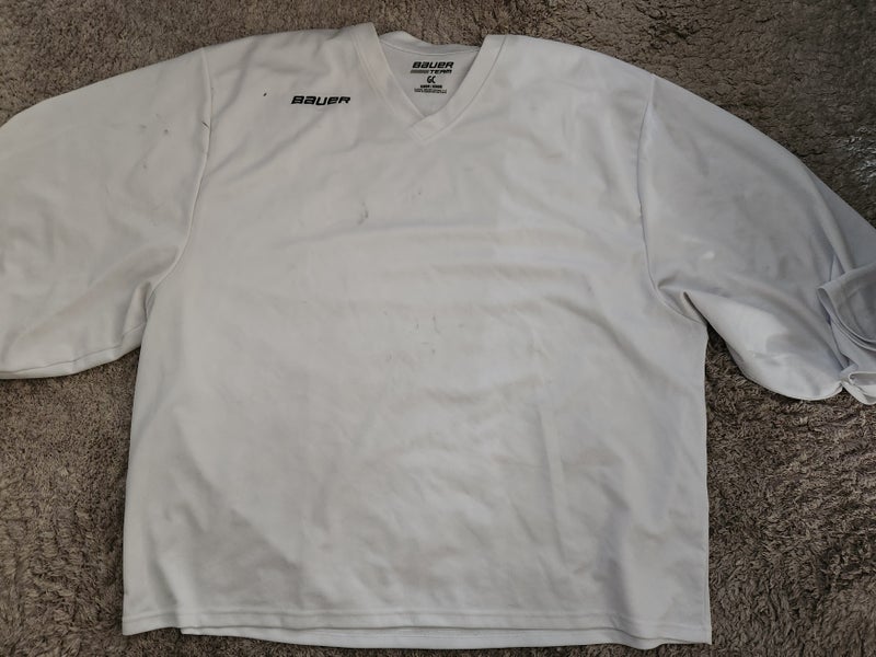 White Used Goalie Cut Men's Bauer Jersey