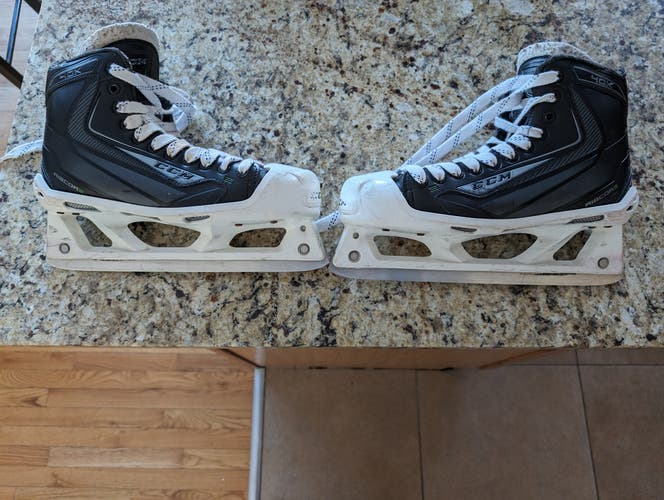 Senior Used CCM RibCor 40K Hockey Goalie Skates Regular Width Size 8.5