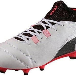 Puma ONE 17.1 FG Leather Soccer Cleats - White Coral - Size 11.5 - MSRP $200