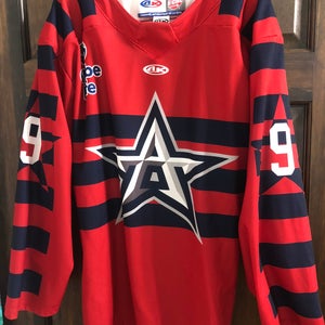 GAME WORN ALLEN AMERICANS WARM UP JERSEY #9 JOSH  WINQUIST  SIZE 54