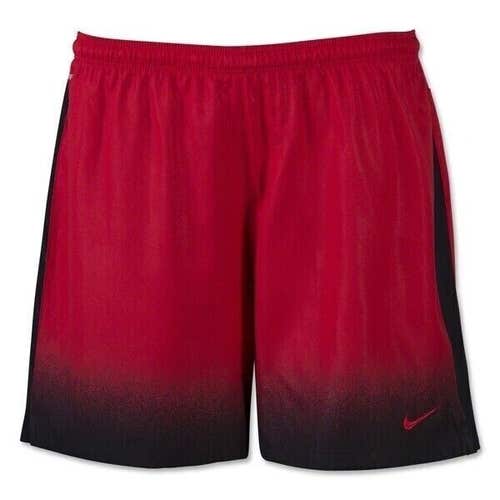Nike Mens Laser Woven 800266 Size Small Red Black Soccer Shorts NWT $45