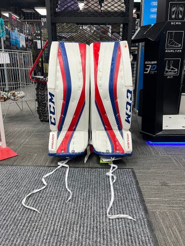 New 34" +2 CCM Premier Pro Goalie Pads Red/White/Blue