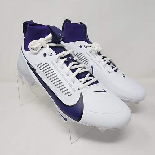 Nike Football Cleats Mens Mens 12 White Purple Vapor Edge Pro 360 2 TB Logo