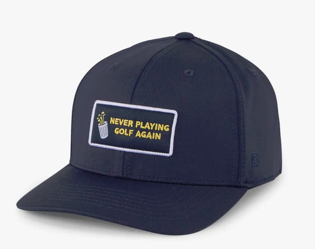NEW Puma Never Playing Golf Again Navy Blazer/White Glow Snapback Golf Hat/Cap