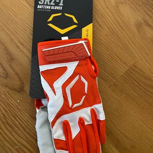 New Youth Medium EvoShield Orange Batting Gloves