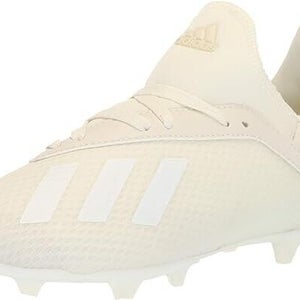 Adidas Junior X 18.3 FG JR Soccer Cleats Off White - Size 2.5 - MSRP $60