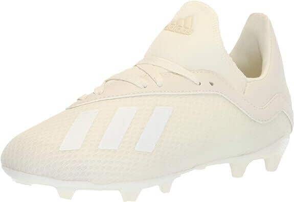 Adidas Junior X 18.3 FG JR Soccer Cleats Off White - Size 2.5 - MSRP $60