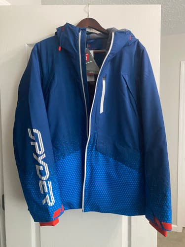Blue New Men's Large Spyder Jacket