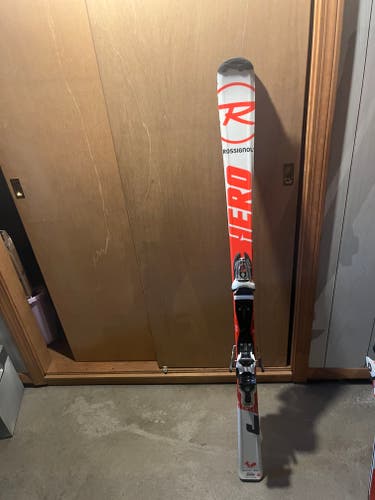 Used Rossignol All Mountain Junior Hero Skis With Bindings