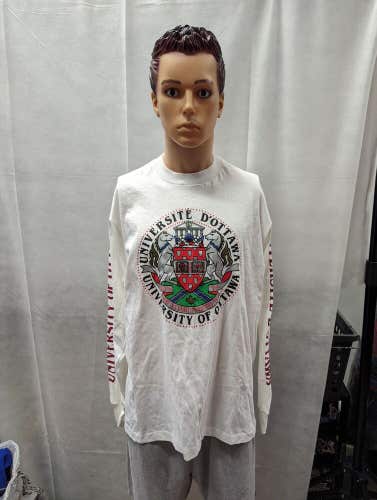 Vintage NWT University Of Ottawa Long Sleeve Shirt Fruit Of The Loom XL
