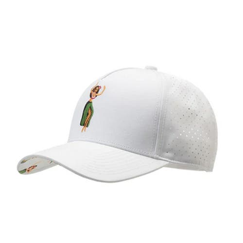 NEW Sweet Rollz Hula Tech White Adjustable Golf Hat/Cap