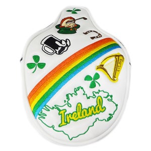 NEW PRG Lucky Charm White Magnetic Mallet Putter Golf Headcover