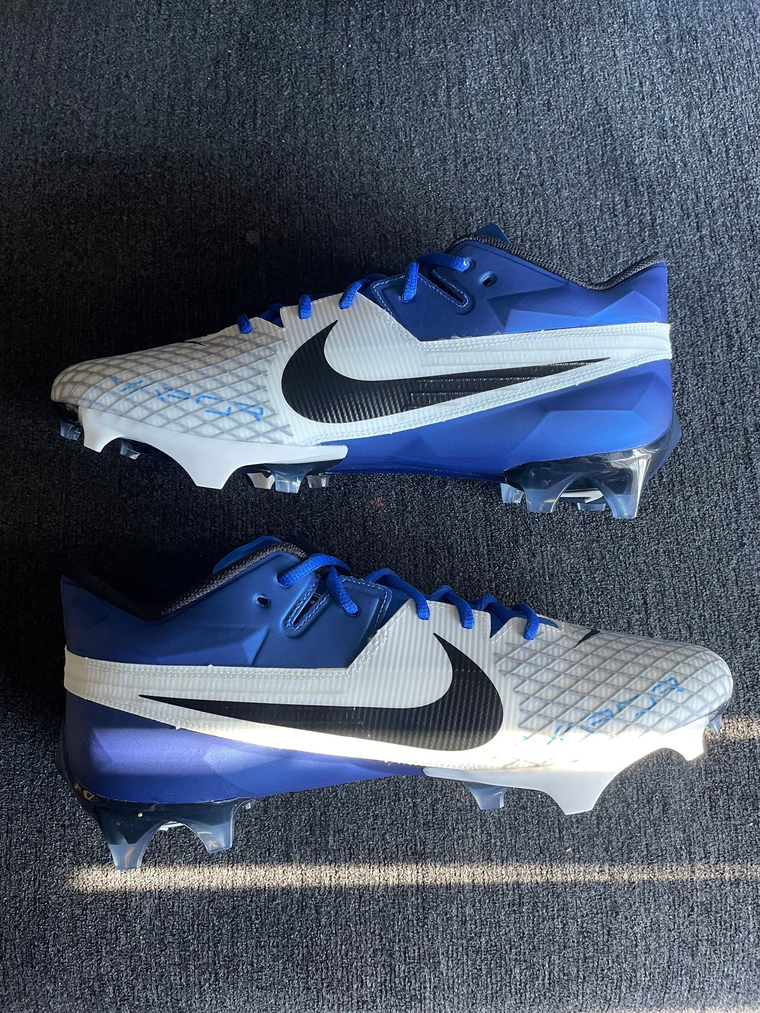 Nike Alpha Huarache 8 Elite Lacrosse Cleats Blue/White  display picture 2
