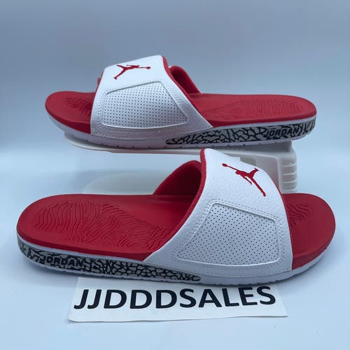 Nike Air Jordan Hydro 3 Retro Slides White University Red 854556-103 Men’s Size 8