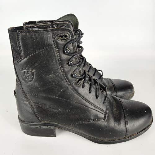 Ariat Black Leather Lace-up Riding Paddock #57305 Women Boots Size: 6.5 B