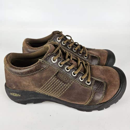 Keen Austin Brown Leather Low Top Oxford Lace Up Casual Shoes Mens Size: 7.5