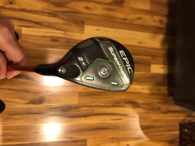 Used Men's Callaway Right Handed Epic Super Hybrid Stiff Flex 2H