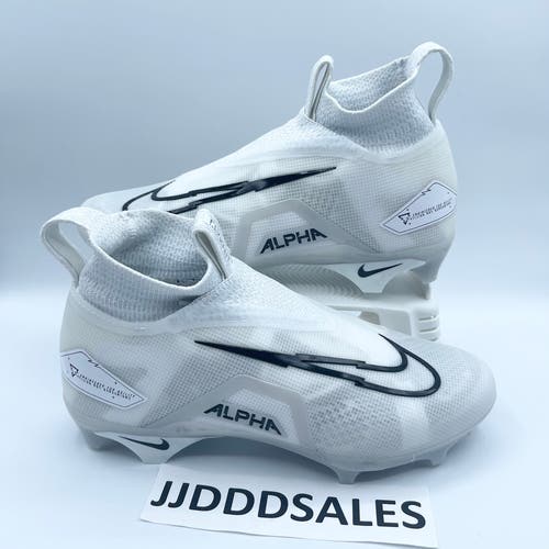 Nike Alpha Menace Elite 3 White Pure Platinum Football Cleats CT6648-109 Men’s Size 9 New